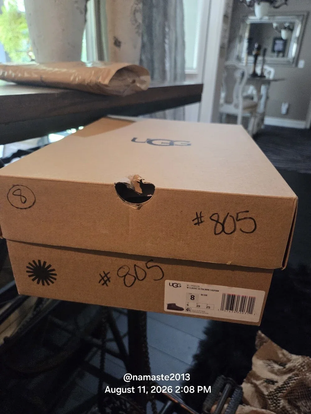 Ugg Classic Ultra Mini Caspian Boot Leopard Print Calf Hair Designer #805